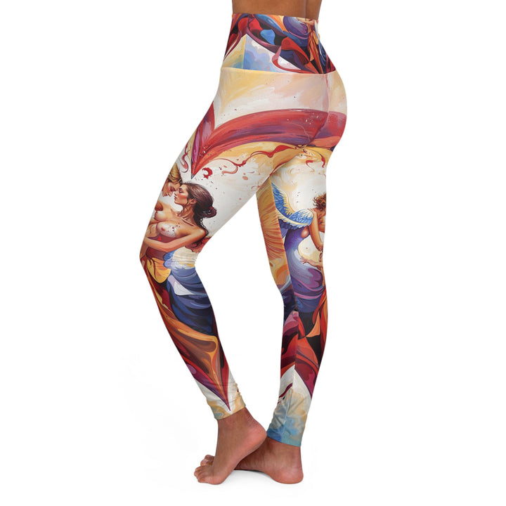 Celestial Love Embrace - High Waisted AOP Yoga Leggings - All Over Prints - g(0D·IO) - XS - -