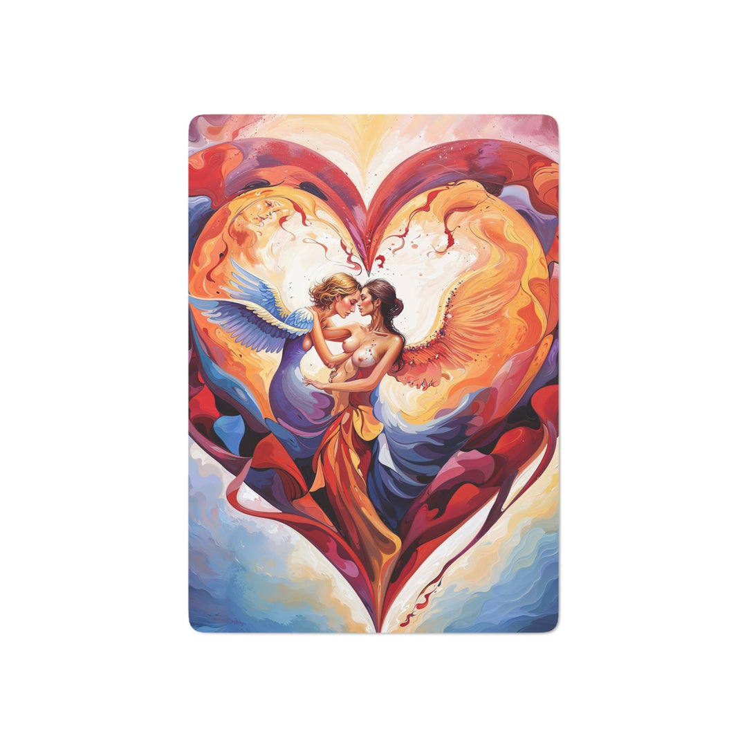 Celestial Love Embrace - Poker Cards - Paper products - g(0D·IO) - 2.47" x 3.47" - White - Semi Glossy