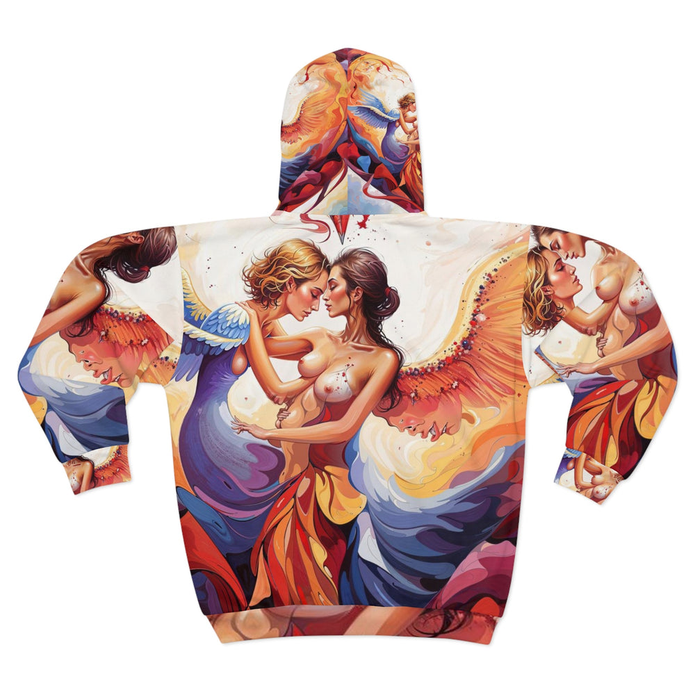 Celestial Love Embrace - Unisex Zip Hoodie - All Over Prints - g(0D·IO) - XS - -