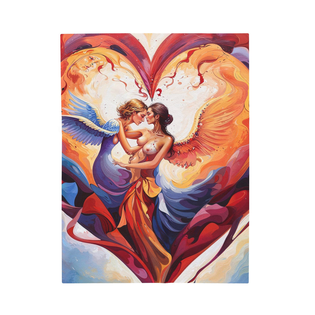 Celestial Love Embrace - Velveteen Plush Blanket - All Over Prints - g(0D·IO) - 30" × 40" - -