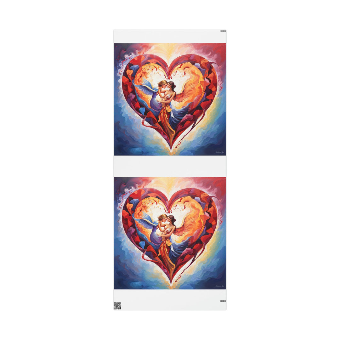 Celestial Love Embrace - Wrapping Paper - Home Decor - g(0D·IO) - 30'' x 72'' - Matte -