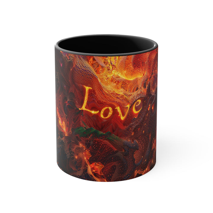 Chaotic Fiery Love - Accent Coffee Mug - Mug - g(0D·IO) - Black - 11oz -