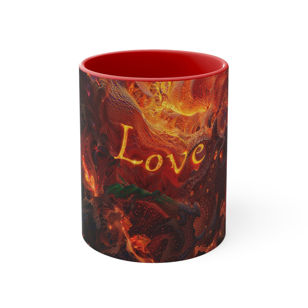 Chaotic Fiery Love - Accent Coffee Mug - Mug - g(0D·IO) - Red - 11oz -