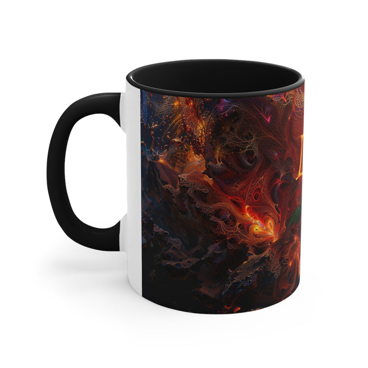 Chaotic Fiery Love - Accent Coffee Mug - Mug - g(0D·IO) - Pink - 11oz -