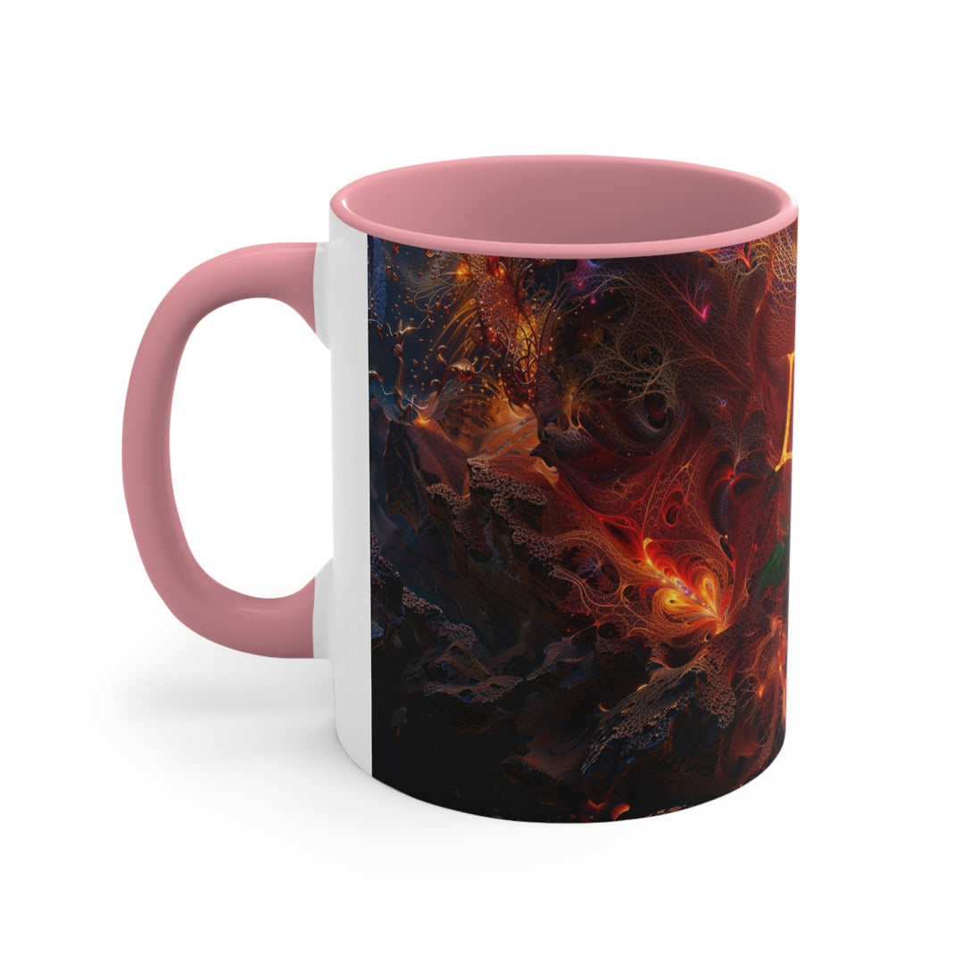 Chaotic Fiery Love - Accent Coffee Mug - Mug - g(0D·IO) - Pink - 11oz -