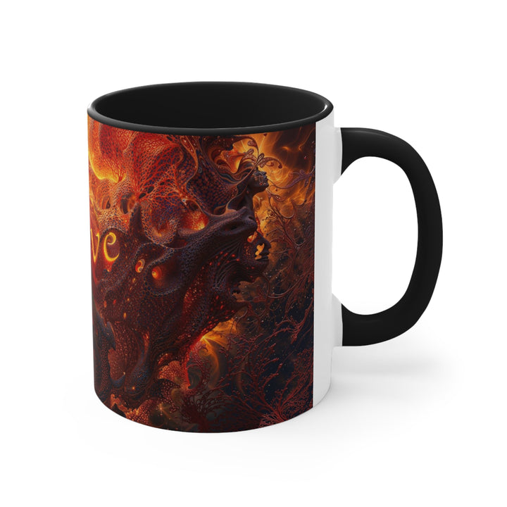 Chaotic Fiery Love - Accent Coffee Mug - Mug - g(0D·IO) - Pink - 11oz -