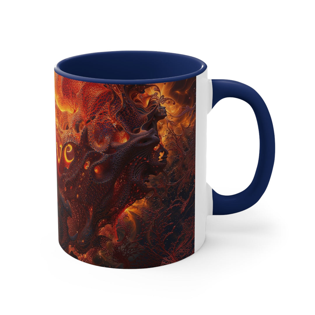 Chaotic Fiery Love - Accent Coffee Mug - Mug - g(0D·IO) - Pink - 11oz -