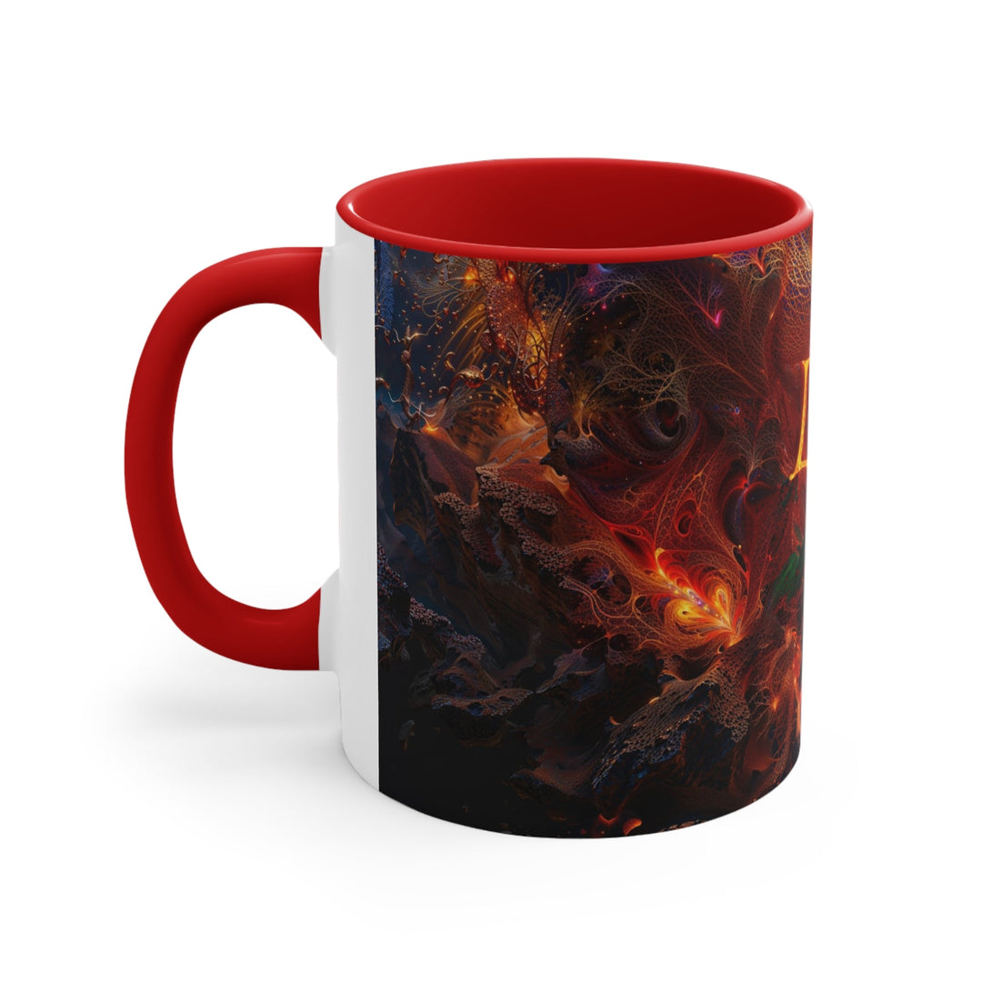 Chaotic Fiery Love - Accent Coffee Mug - Mug - g(0D·IO) - Pink - 11oz -