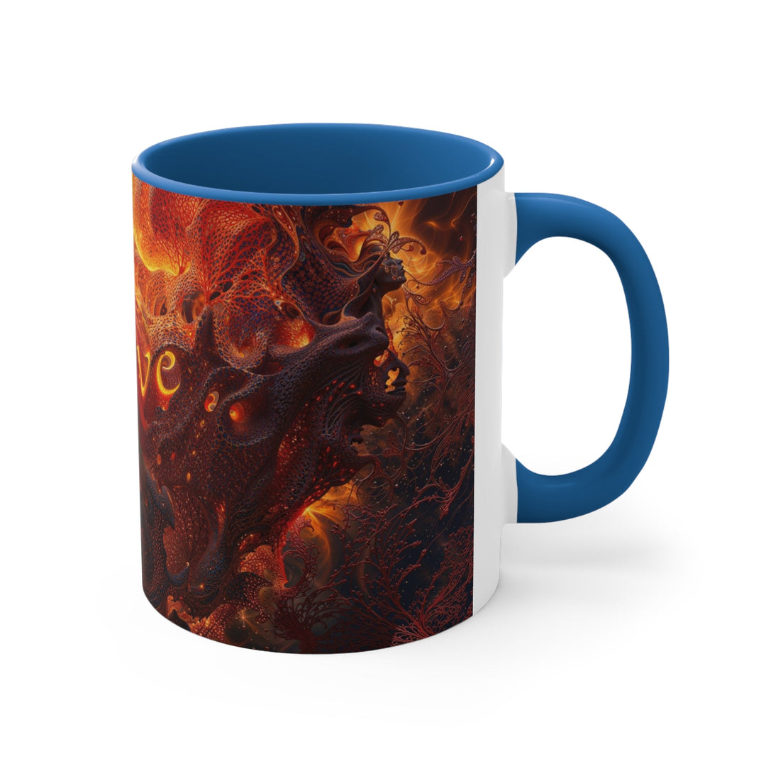 Chaotic Fiery Love - Accent Coffee Mug - Mug - g(0D·IO) - Pink - 11oz -