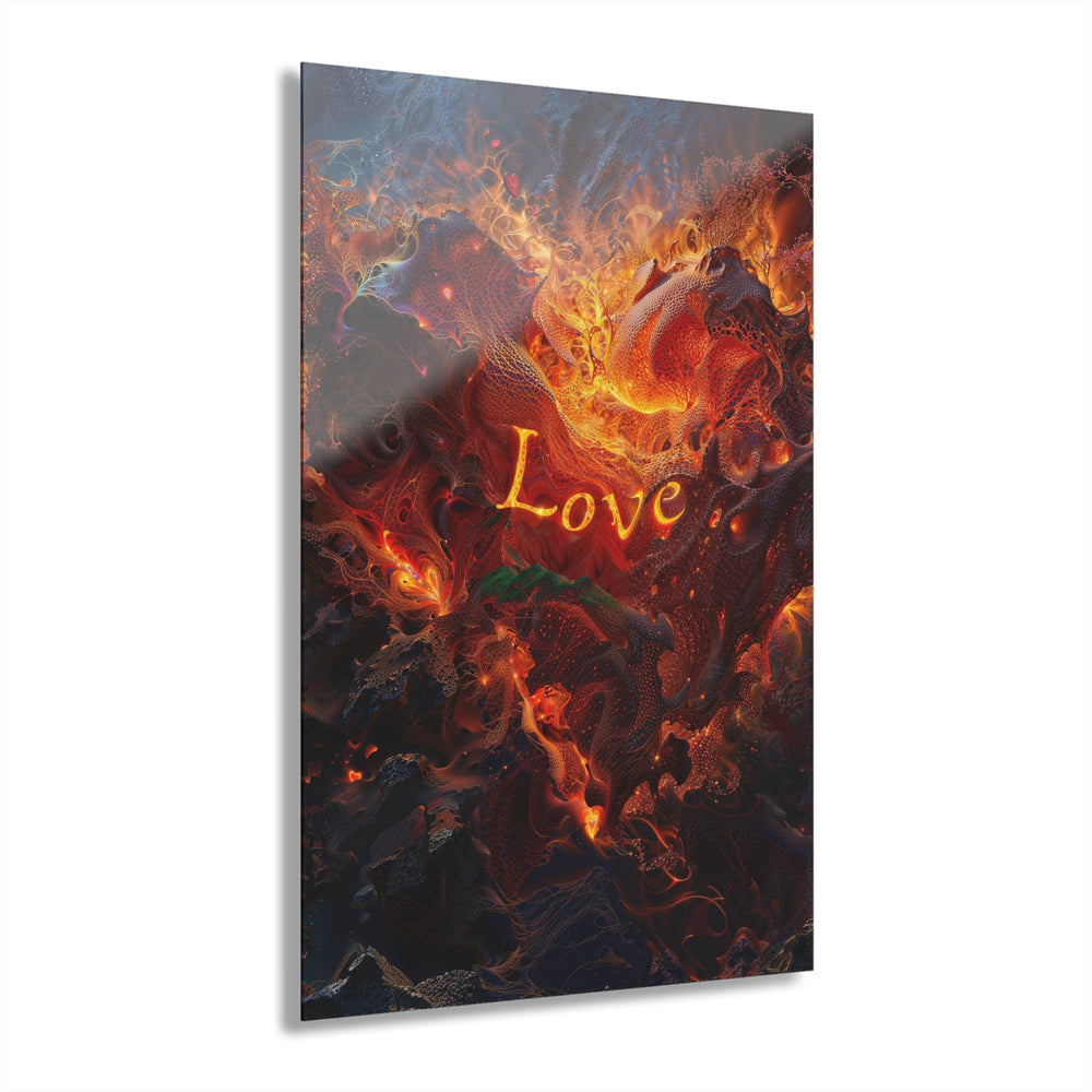 Chaotic Fiery Love - Acrylic Prints (French Cleat Hanging) - Home Decor - g(0D·IO) - 24" x 36" (Vertical) - 0.25'' -