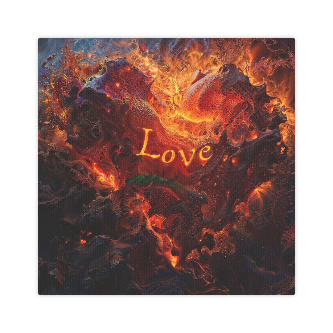 Chaotic Fiery Love - Canvas Photo Tile - Canvas - g(0D·IO) - 8" x 8" (Square) - 0.5" -