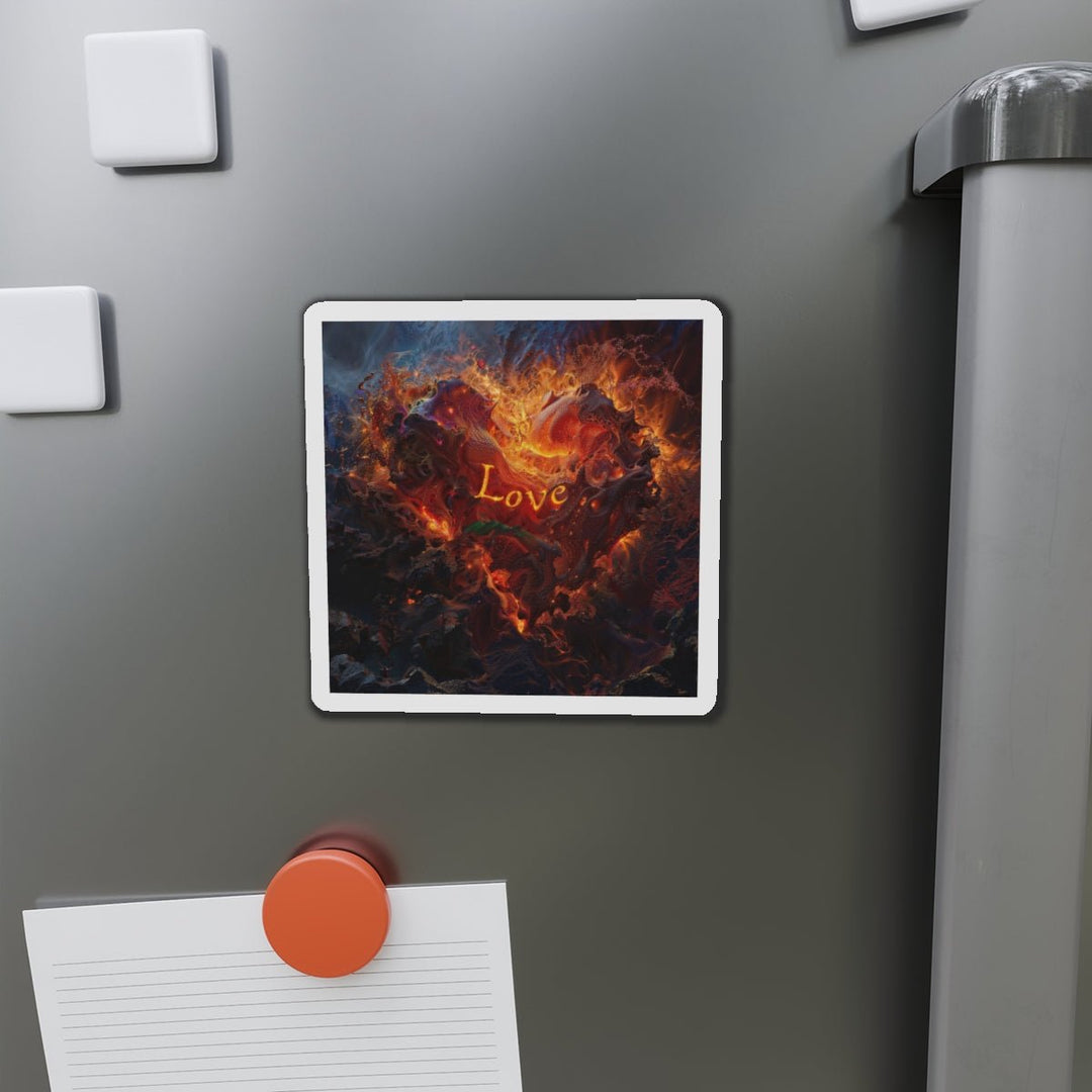 Chaotic Fiery Love - Die-cut Magnet - Home Decor - g(0D·IO) - 6 × 6" - Die-Cut - 1 pc