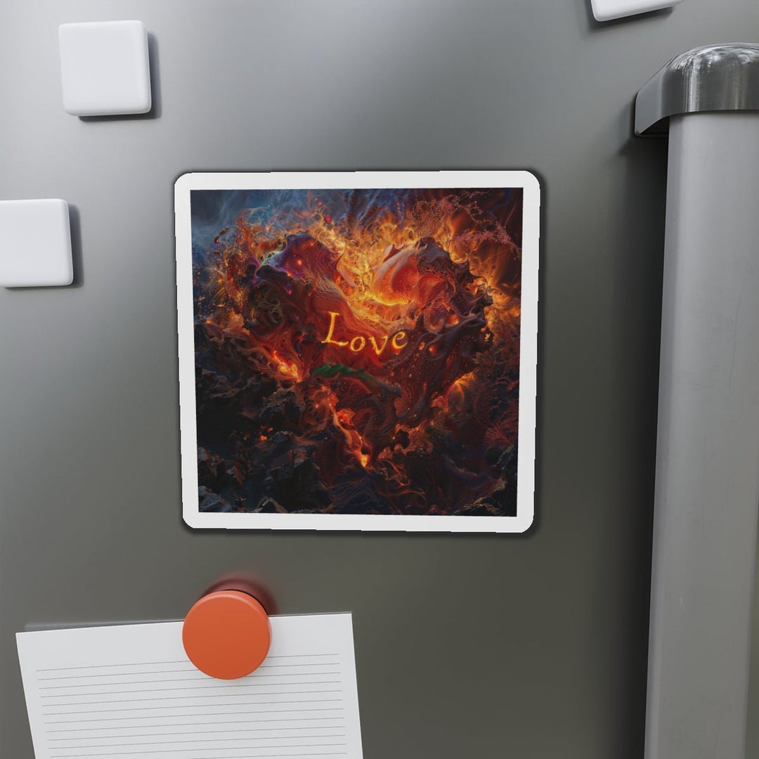 Chaotic Fiery Love - Die-cut Magnet - Home Decor - g(0D·IO) - 6 × 6" - Die-Cut - 1 pc