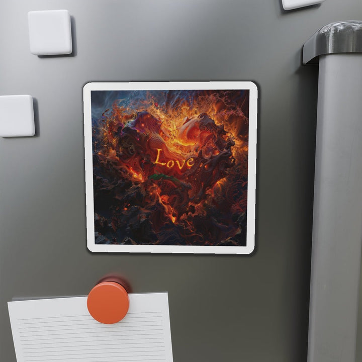 Chaotic Fiery Love - Die-cut Magnet - Home Decor - g(0D·IO) - 6 × 6" - Die-Cut - 1 pc