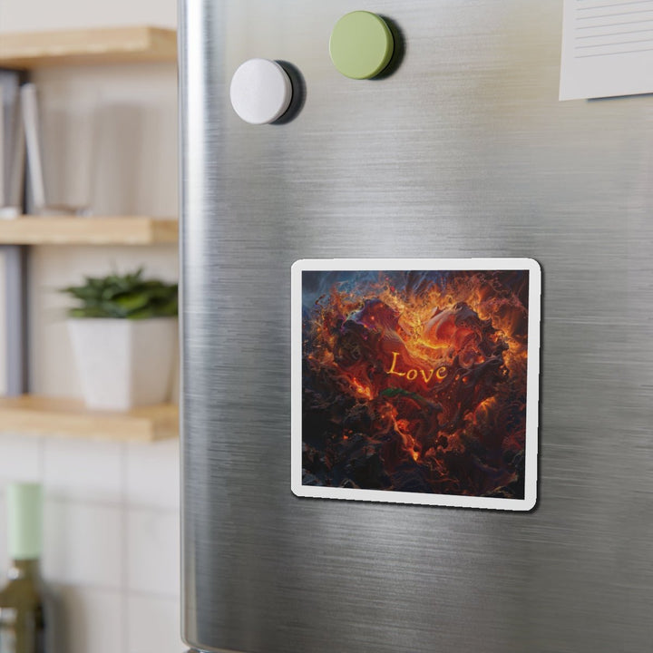 Chaotic Fiery Love - Die-cut Magnet - Home Decor - g(0D·IO) - 6 × 6" - Die-Cut - 1 pc