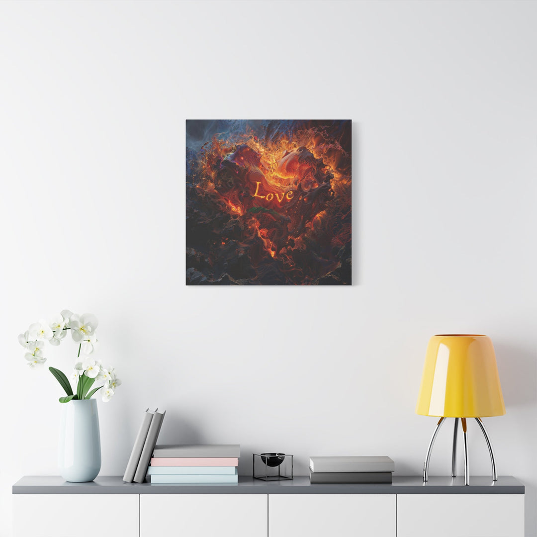 Chaotic Fiery Love - Matte Canvas Print 1.25" - Canvas - g(0D·IO) - 36" x 36" - 1.25" -