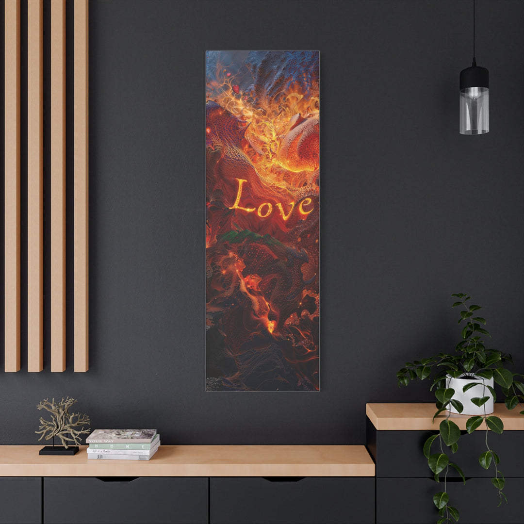 Chaotic Fiery Love - Matte Canvas Print 1.25" - Canvas - g(0D·IO) - 36" x 36" - 1.25" -