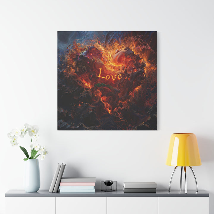 Chaotic Fiery Love - Matte Canvas Print 1.25" - Canvas - g(0D·IO) - 36" x 36" - 1.25" -