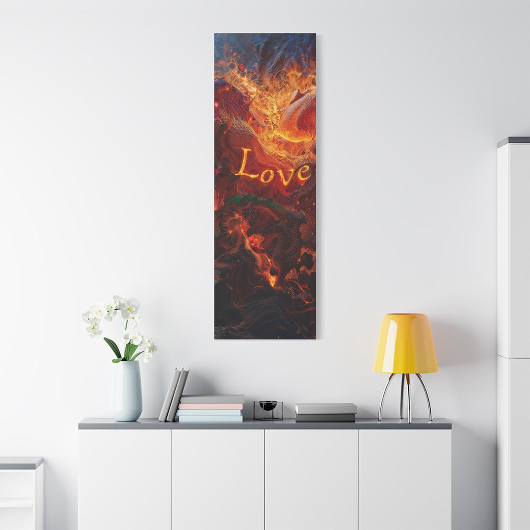 Chaotic Fiery Love - Matte Canvas Print 1.25" - Canvas - g(0D·IO) - 36" x 36" - 1.25" -