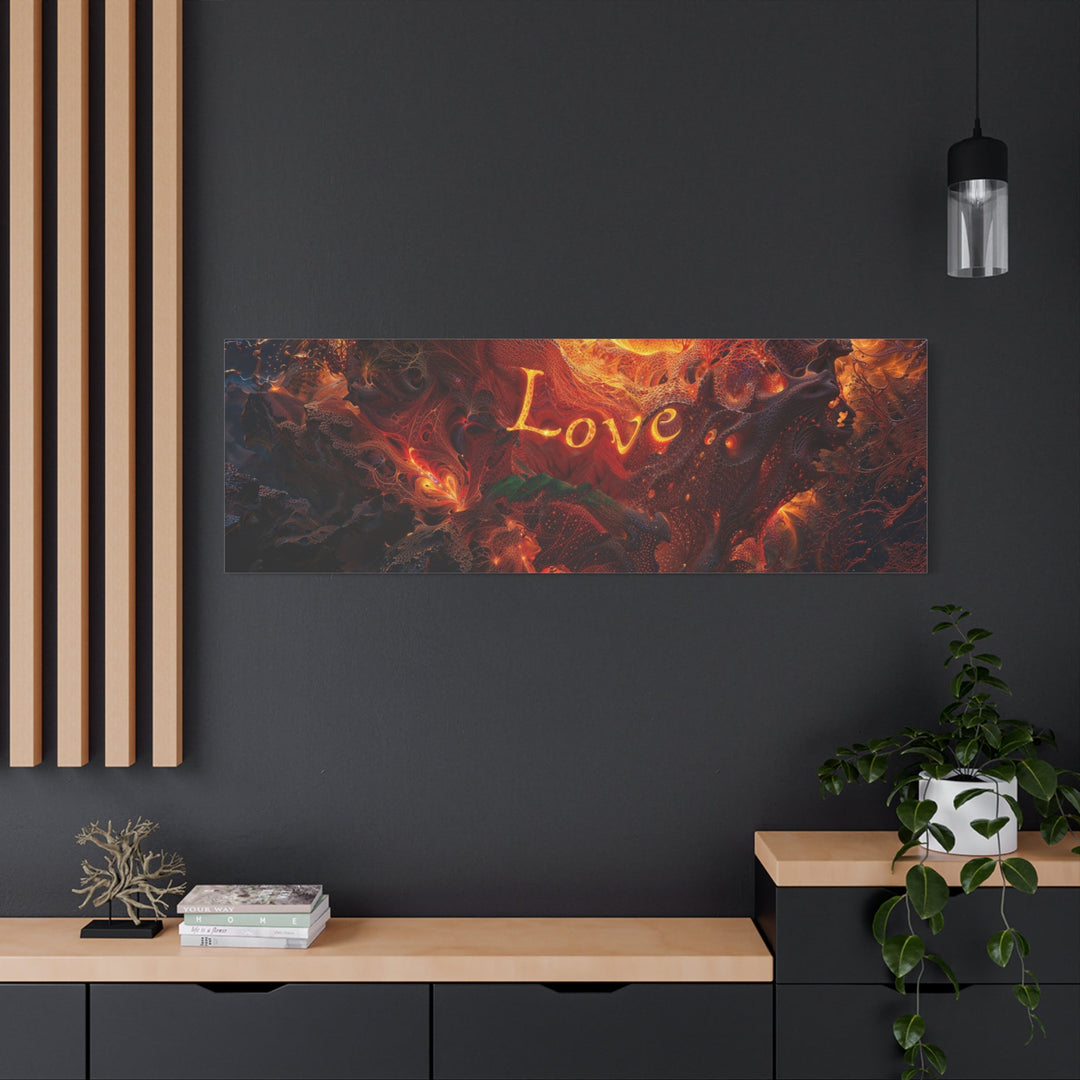 Chaotic Fiery Love - Matte Canvas Print 1.25" - Canvas - g(0D·IO) - 36" x 36" - 1.25" -