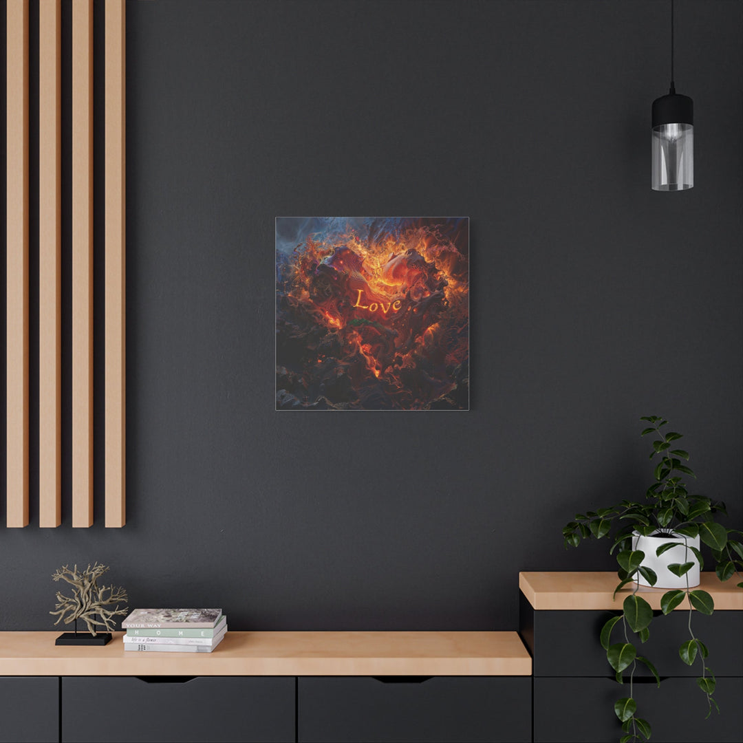 Chaotic Fiery Love - Matte Canvas Print 1.25" - Canvas - g(0D·IO) - 36" x 36" - 1.25" -