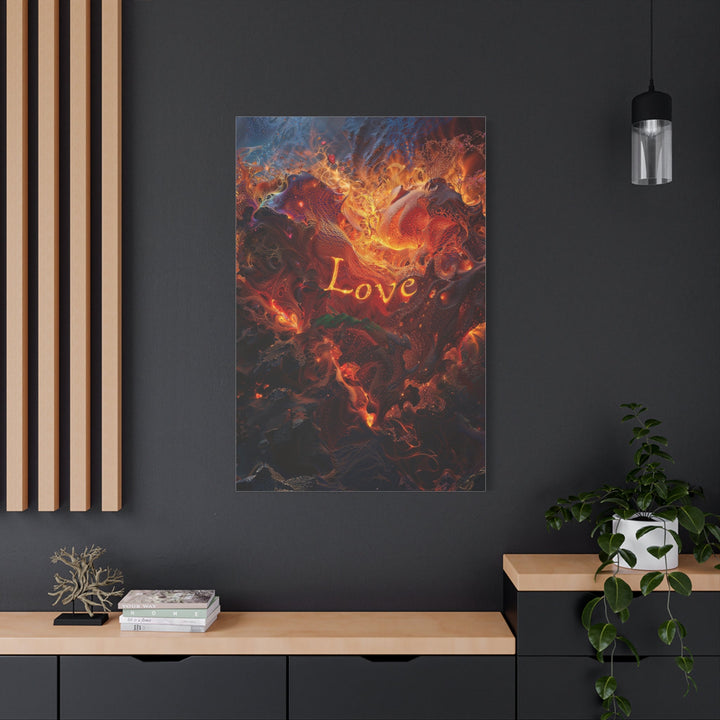 Chaotic Fiery Love - Matte Canvas Print 1.25" - Canvas - g(0D·IO) - 36" x 36" - 1.25" -