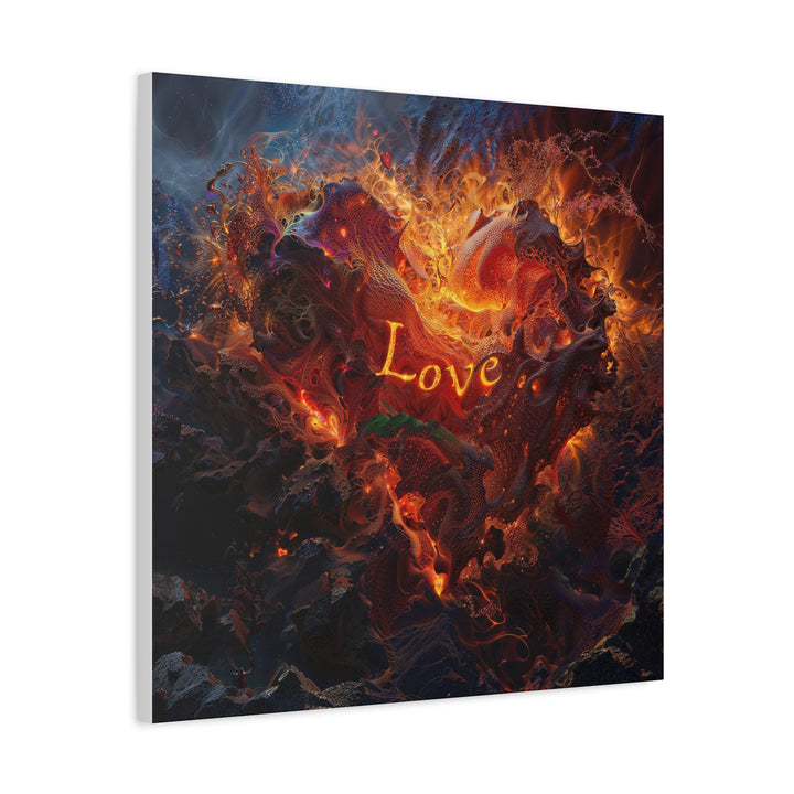 Chaotic Fiery Love - Matte Canvas Print 1.25" - Canvas - g(0D·IO) - 36" x 36" - 1.25" -