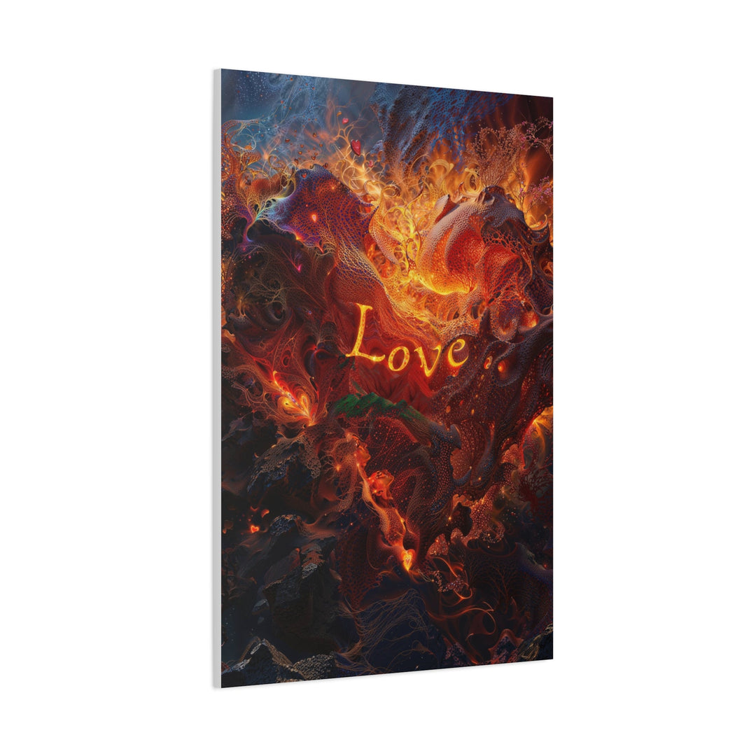 Chaotic Fiery Love - Matte Canvas Print 1.25" - Canvas - g(0D·IO) - 36" x 36" - 1.25" -