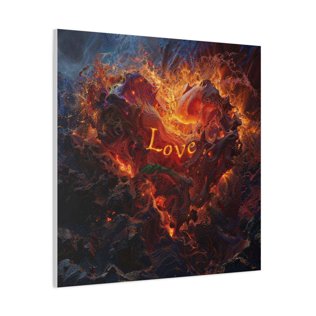 Chaotic Fiery Love - Matte Canvas Print 1.25" - Canvas - g(0D·IO) - 36" x 36" - 1.25" -