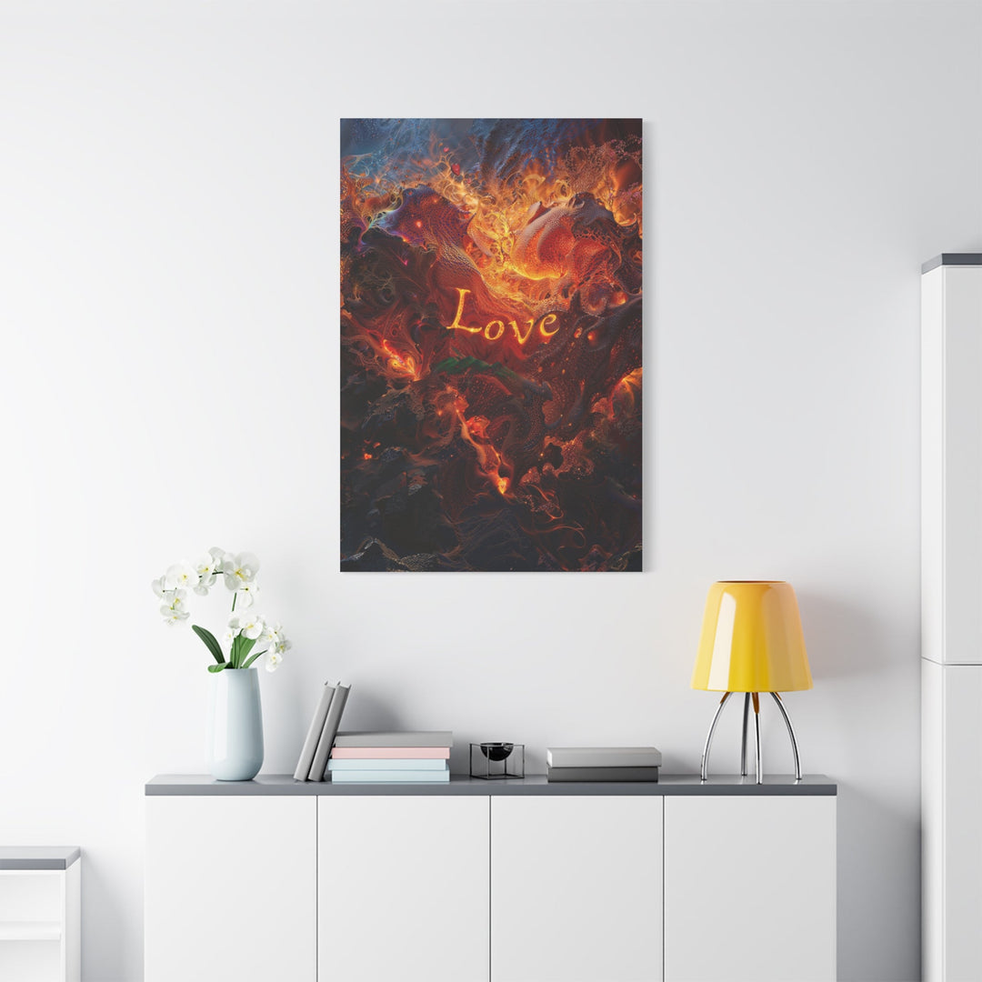 Chaotic Fiery Love - Matte Canvas Print 1.25" - Canvas - g(0D·IO) - 36" x 36" - 1.25" -