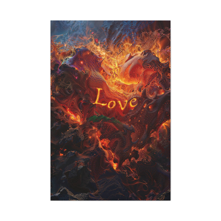 Chaotic Fiery Love - Matte Canvas Print 1.25" - Canvas - g(0D·IO) - 32″ x 48″ (Vertical) - 1.25" -