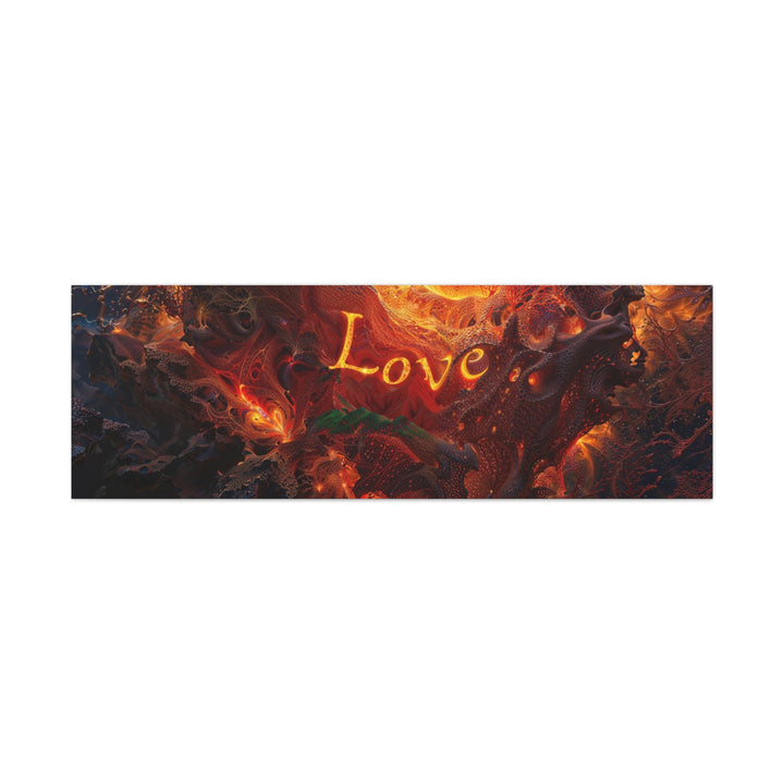 Chaotic Fiery Love - Matte Canvas Print 1.25" - Canvas - g(0D·IO) - 60" x 20" (Horizontal) - 1.25" -