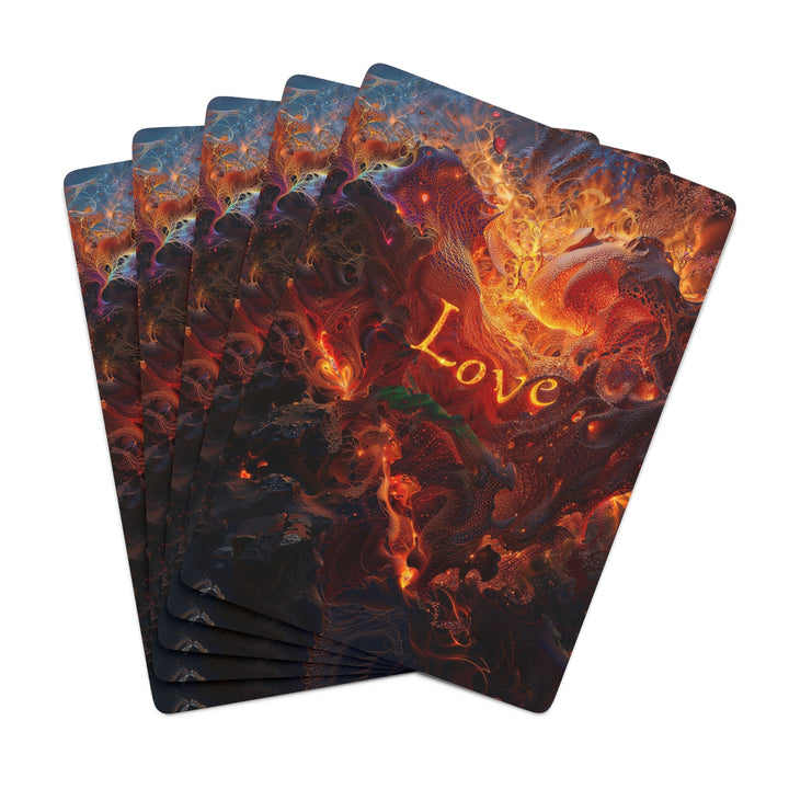 Chaotic Fiery Love - Poker Cards - Paper products - g(0D·IO) - 2.47" x 3.47" - White - Semi Glossy