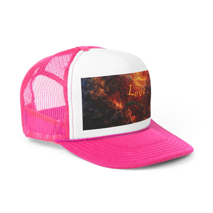 Chaotic Fiery Love - Trucker Hat - Hats - g(0D·IO) - Pink - One size -