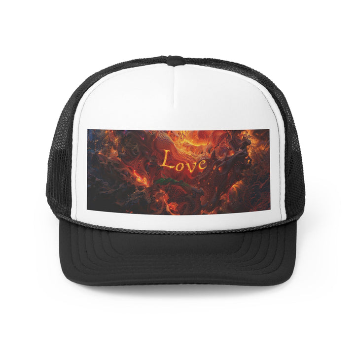 Chaotic Fiery Love - Trucker Hat - Hats - g(0D·IO) - Black - One size -