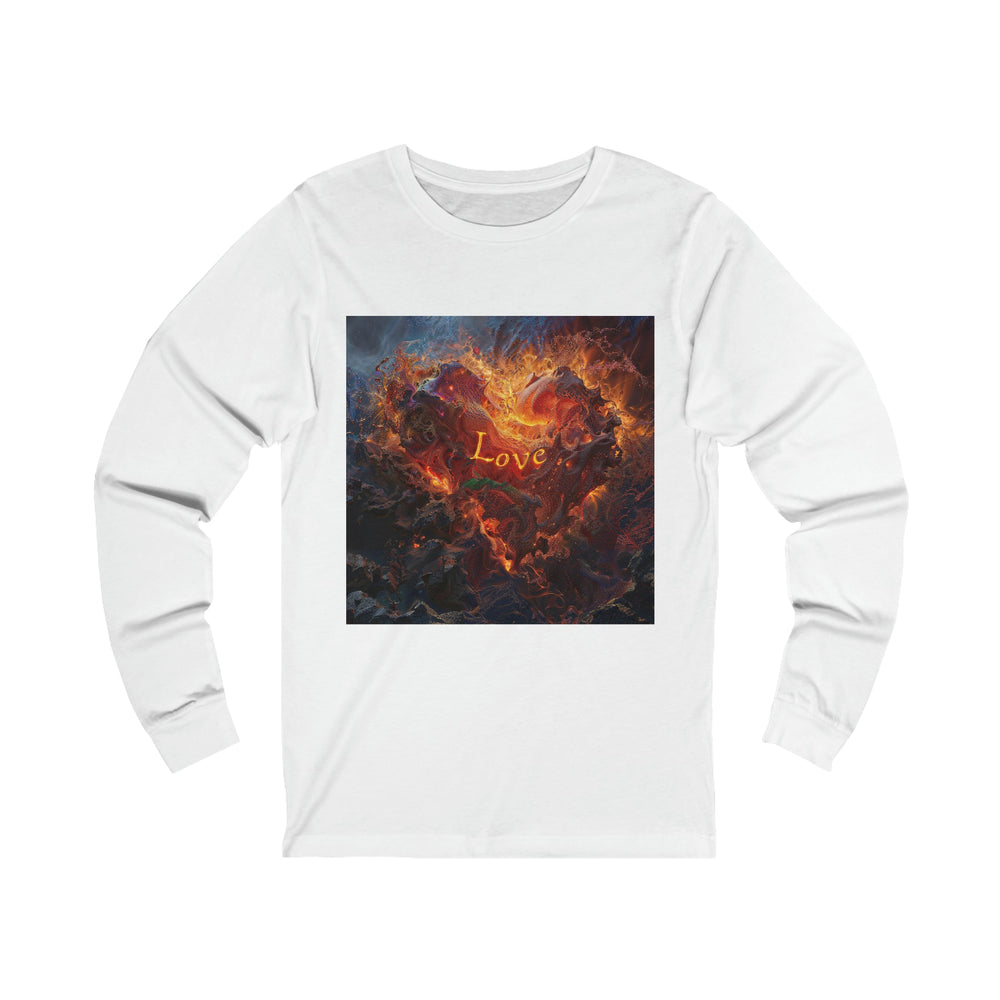 Chaotic Fiery Love - Unisex Jersey Long Sleeve Tee - Long-sleeve - g(0D·IO) - S - White -