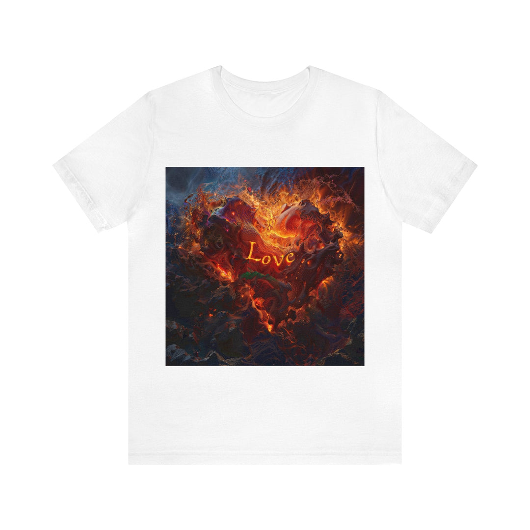 Chaotic Fiery Love - Unisex Jersey Short Sleeve Tee - T-Shirt - g(0D·IO) - White - S -