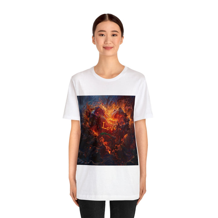 Chaotic Fiery Love - Unisex Jersey Short Sleeve Tee - T-Shirt - g(0D·IO) - Black - S -