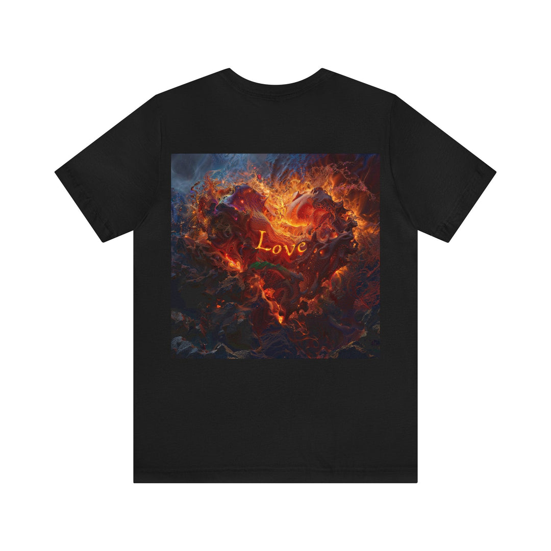 Chaotic Fiery Love - Unisex Jersey Short Sleeve Tee - T-Shirt - g(0D·IO) - Black - S -