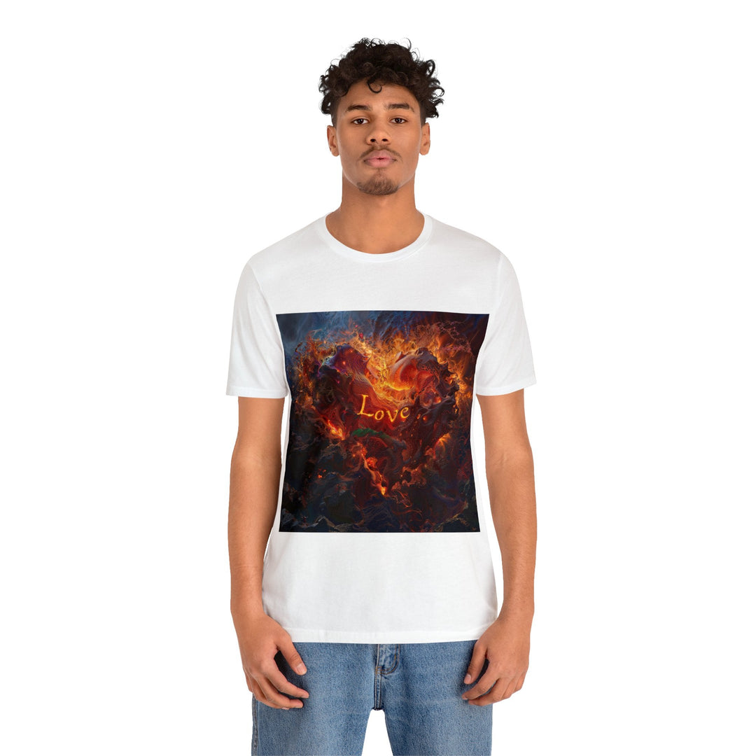 Chaotic Fiery Love - Unisex Jersey Short Sleeve Tee - T-Shirt - g(0D·IO) - Black - S -