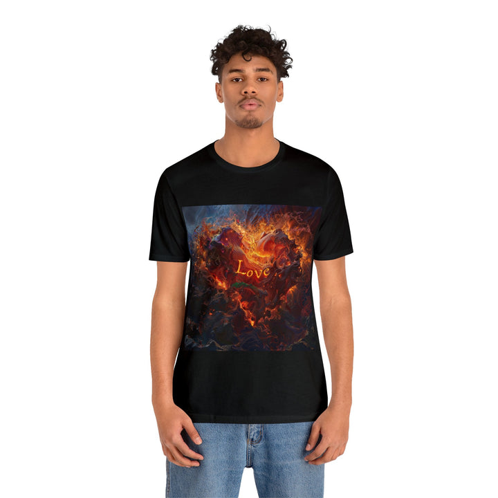 Chaotic Fiery Love - Unisex Jersey Short Sleeve Tee - T-Shirt - g(0D·IO) - Black - S -