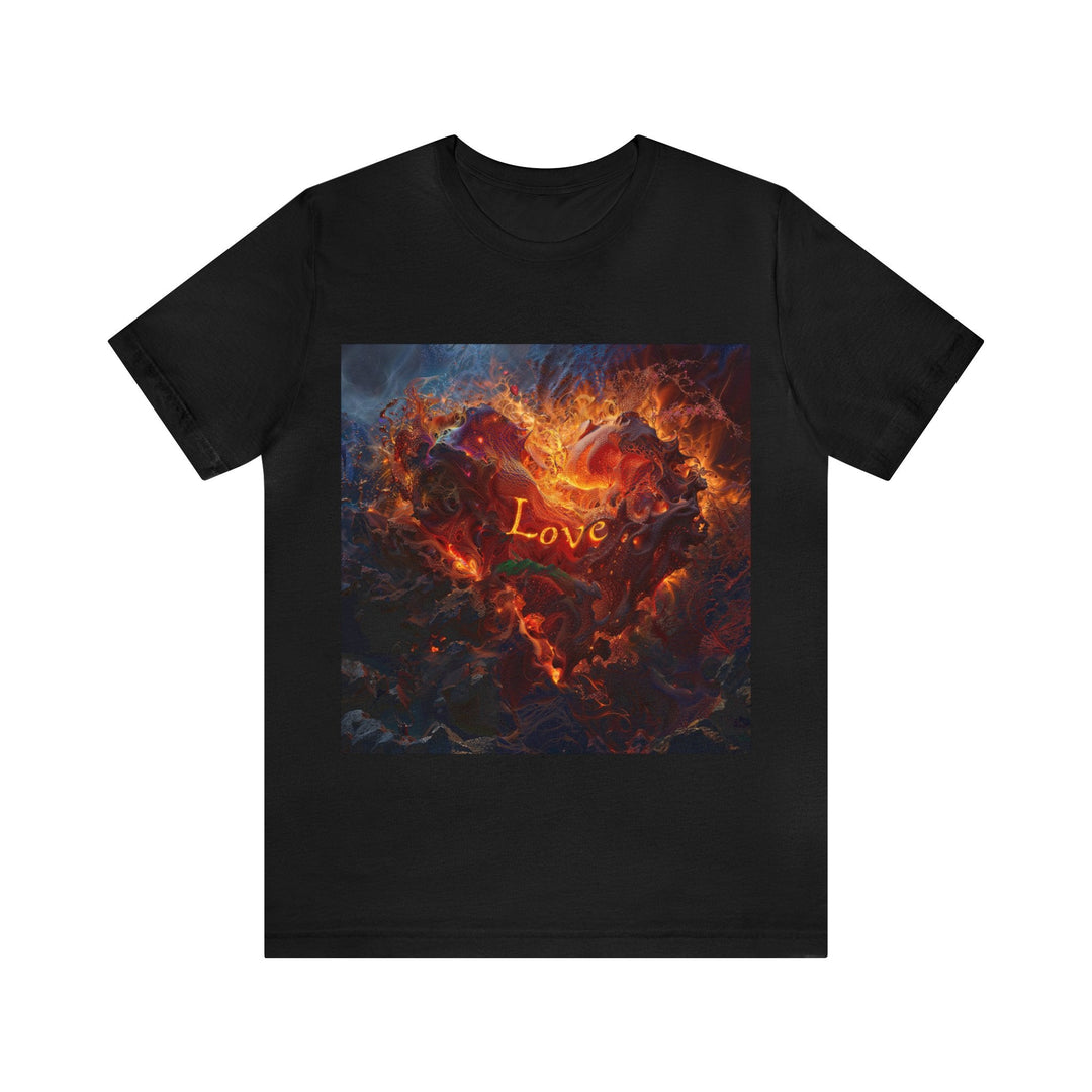 Chaotic Fiery Love - Unisex Jersey Short Sleeve Tee - T-Shirt - g(0D·IO) - Black - S -