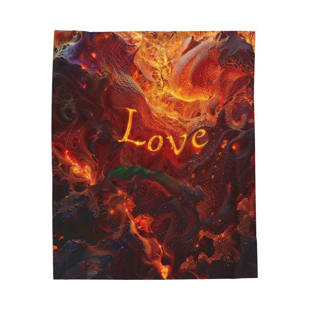 Chaotic Fiery Love - Velveteen Plush Blanket - All Over Prints - g(0D·IO) - 50" × 60" - -