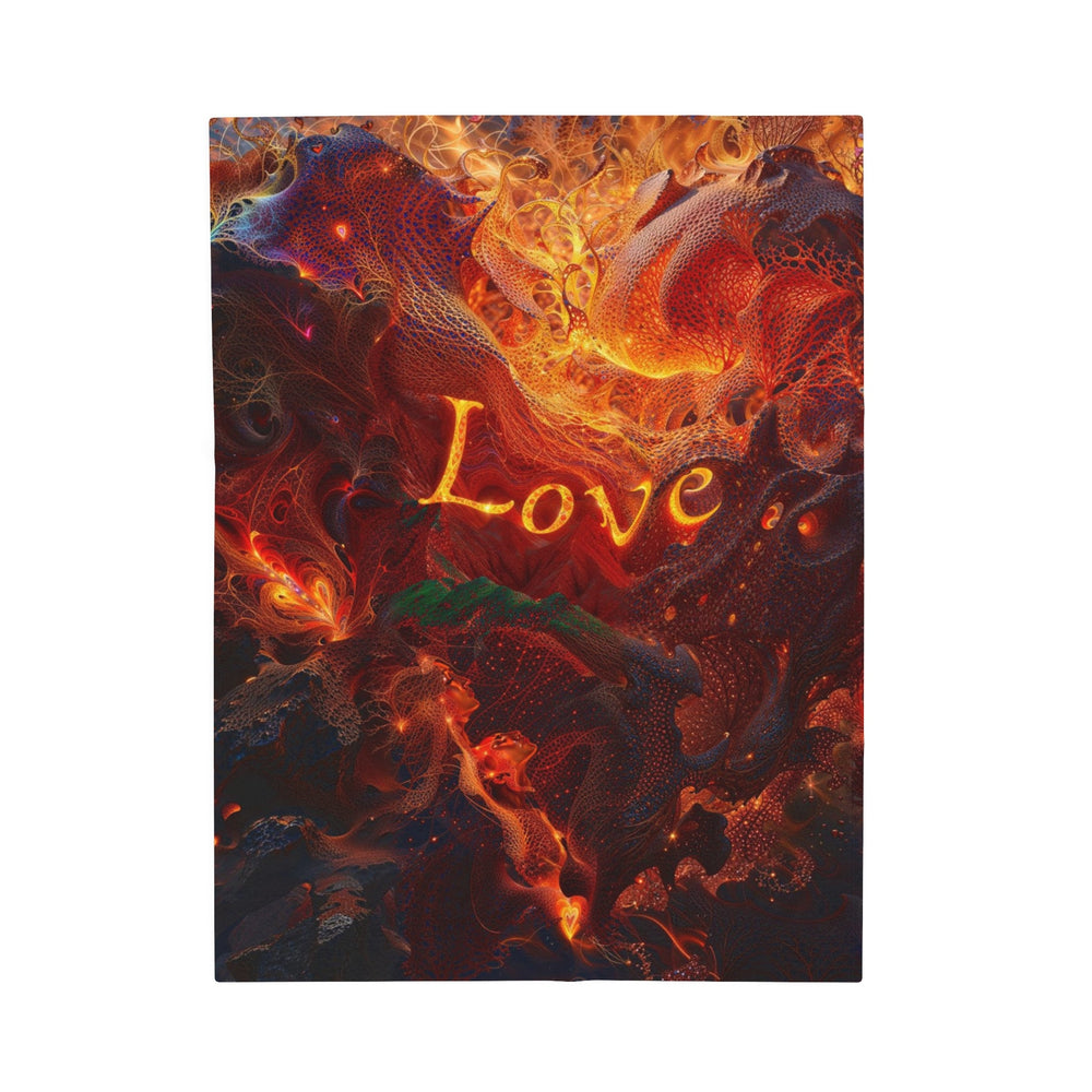 Chaotic Fiery Love - Velveteen Plush Blanket - All Over Prints - g(0D·IO) - 30" × 40" - -