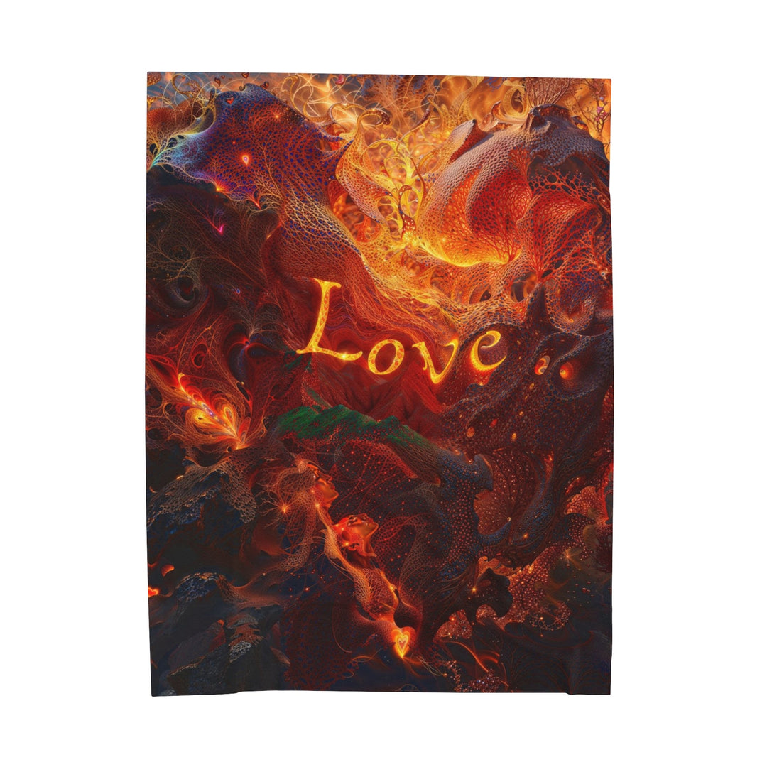 Chaotic Fiery Love - Velveteen Plush Blanket - All Over Prints - g(0D·IO) - 60" × 80" - -