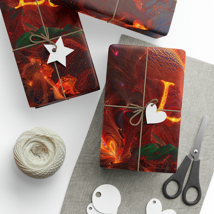 Chaotic Fiery Love - Wrapping Paper - Home Decor - g(0D·IO) - 30" x 180" - Matte -