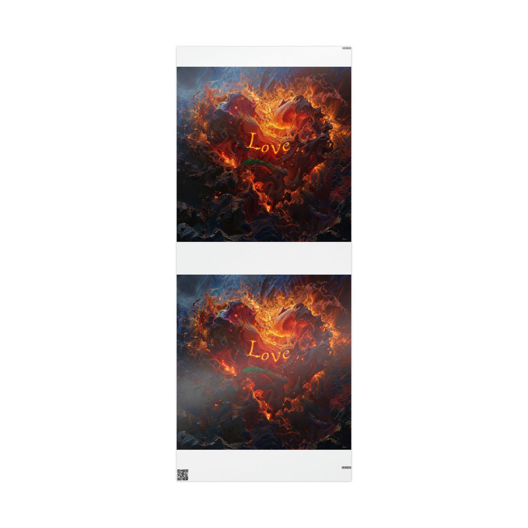 Chaotic Fiery Love - Wrapping Paper - Home Decor - g(0D·IO) - 30'' x 72'' - Glossy -