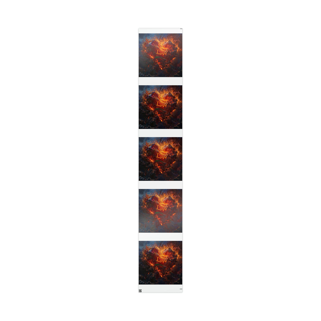 Chaotic Fiery Love - Wrapping Paper - Home Decor - g(0D·IO) - 30" x 180" - Glossy -
