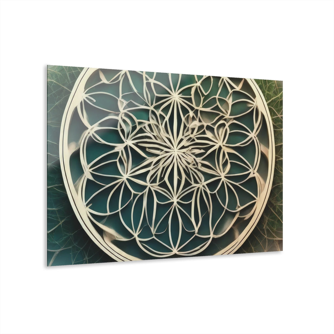 Circular Geometric Pattern - Acrylic Prints (French Cleat Hanging) - Home Decor - g(0D·IO) - 36" x 24" (Horizontal) - 0.25'' -