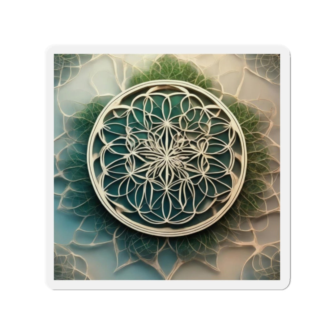 Circular Geometric Pattern - Die-cut Magnet - Home Decor - g(0D·IO) - 2" x 2" - Die-Cut - 1 pc